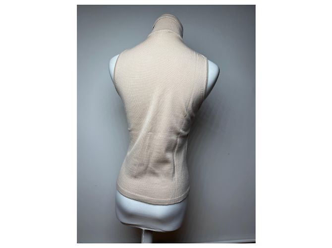 Vintage Gianni Versace Rollkragenpullover aus Wolle beige braun M - Ansicht 12