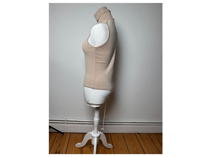 Vintage Gianni Versace Rollkragenpullover aus Wolle beige braun M - Ansicht 2