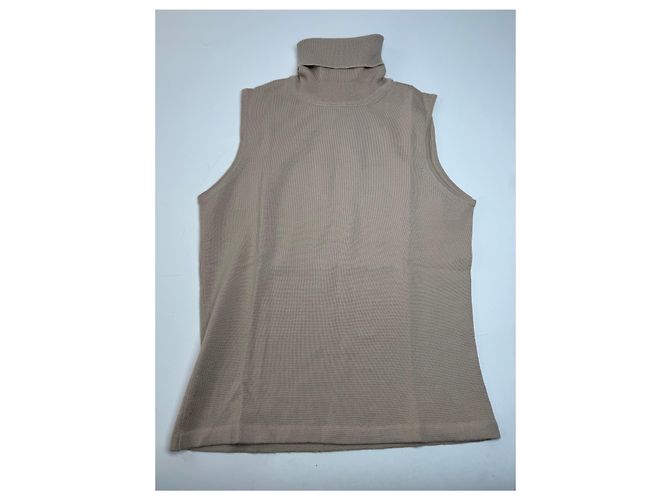 Vintage Gianni Versace Rollkragenpullover aus Wolle beige braun M - Ansicht 4