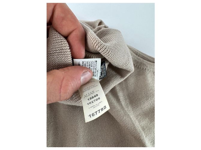 Vintage Gianni Versace Rollkragenpullover aus Wolle beige braun M - Ansicht 7