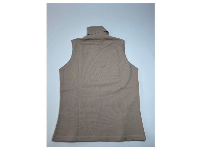 Vintage Gianni Versace Rollkragenpullover aus Wolle beige braun M - Ansicht 9