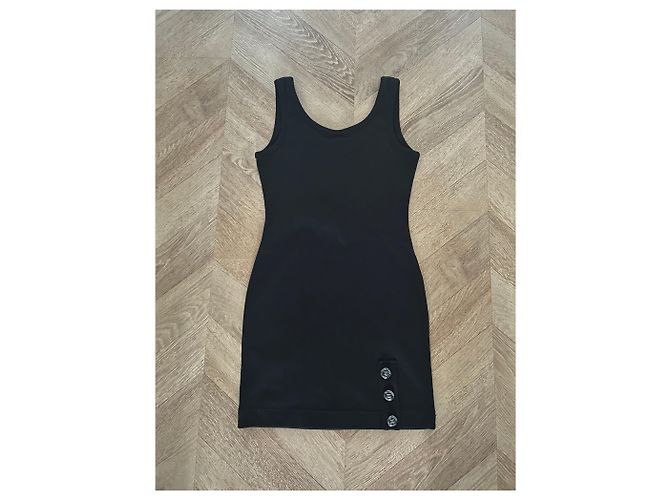 Autre Marque Vestido Chanel preto justo com costas nuas de algodão tamanho 36 - vista 2