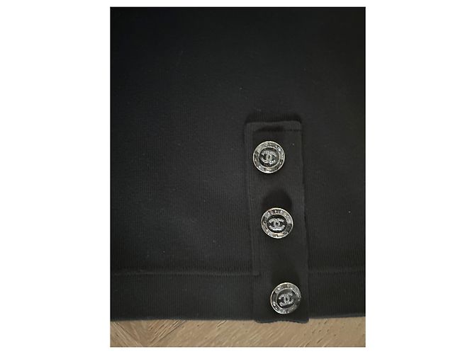 Autre Marque Vestido Chanel preto justo com costas nuas de algodão tamanho 36 - vista 3