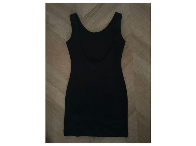 Autre Marque Vestido Chanel preto justo com costas nuas de algodão tamanho 36 - vista 4
