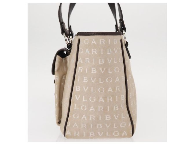 Bulgari Borsa Bvlgari Logomania in tela Beige - vista 3