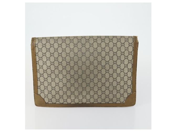 GUCCI GG Supreme Tote Bag PVC Nylon 3 Set Beige Black Auth 151624 - view 10