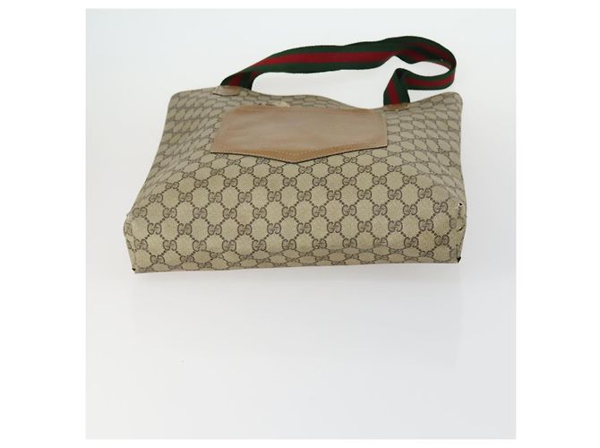 GUCCI GG Supreme Tote Bag PVC Nylon 3 Set Beige Black Auth 151624 - view 7