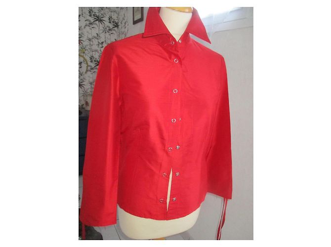 Autre Marque Chiara D'este Seidenjacke Rot - Ansicht 2