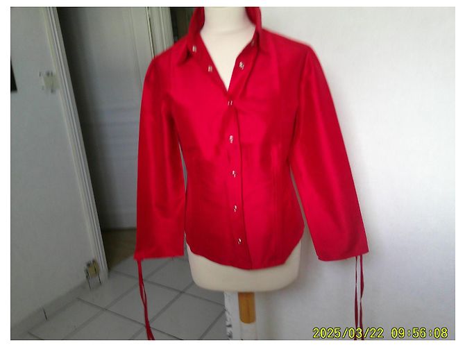 Autre Marque Chiara D'este Seidenjacke Rot - Ansicht 3