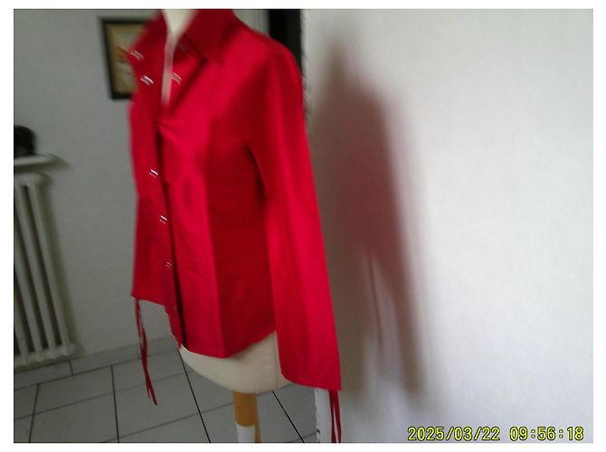 Autre Marque Chiara D'este Seidenjacke Rot - Ansicht 5