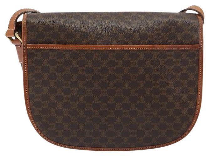Céline Borsa a Spalla Celine Macadam in Pelle PVC Marrone - vista 2