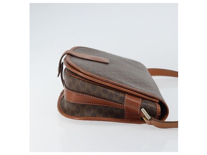 Céline Borsa a Spalla Celine Macadam in Pelle PVC Marrone - vista 3