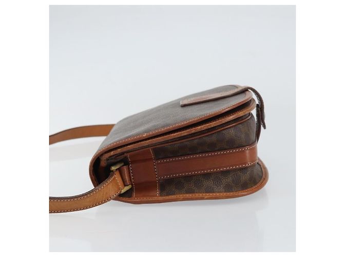 Céline Borsa a Spalla Celine Macadam in Pelle PVC Marrone - vista 4