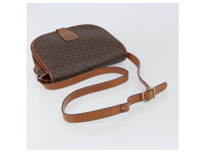 Céline Borsa a Spalla Celine Macadam in Pelle PVC Marrone - vista 7