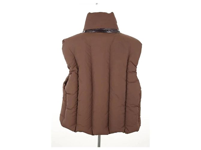 Autre Marque Brown sleeveless down jacket - view 4