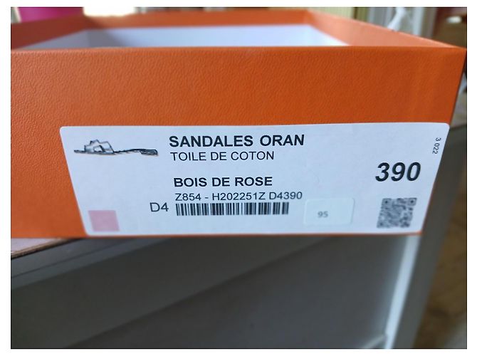 Hermès Oran Sandalen Rosenholz Leder Größe 39 - Ansicht 6