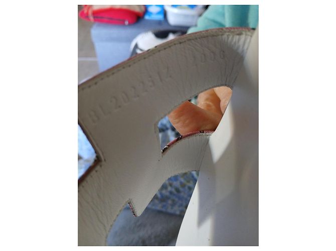 Hermès Oran Sandalen Rosenholz Leder Größe 39 - Ansicht 7