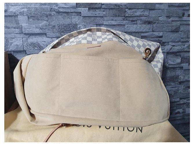 Louis Vuitton Artsy GM Tela Azur Bianco sporco - vista 7