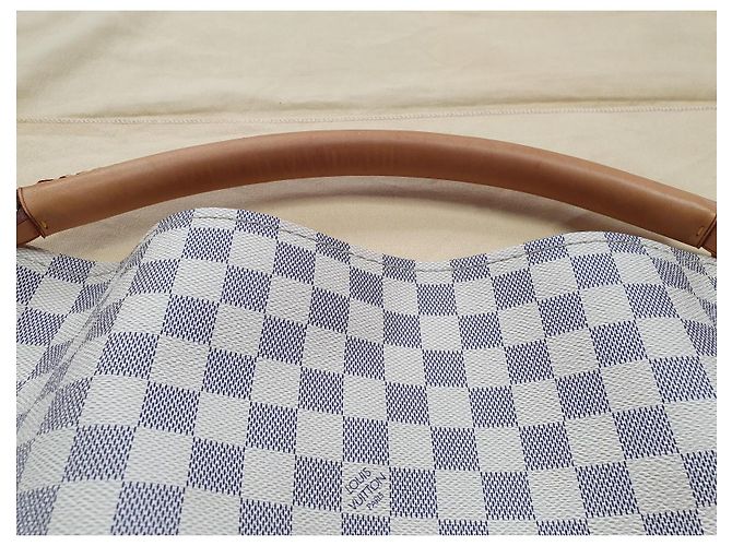 Louis Vuitton Artsy GM Tela Azur Bianco sporco - vista 9