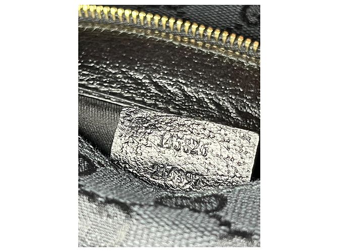 Borsa Monogram Horsebit Gucci Nero D'oro - view 4