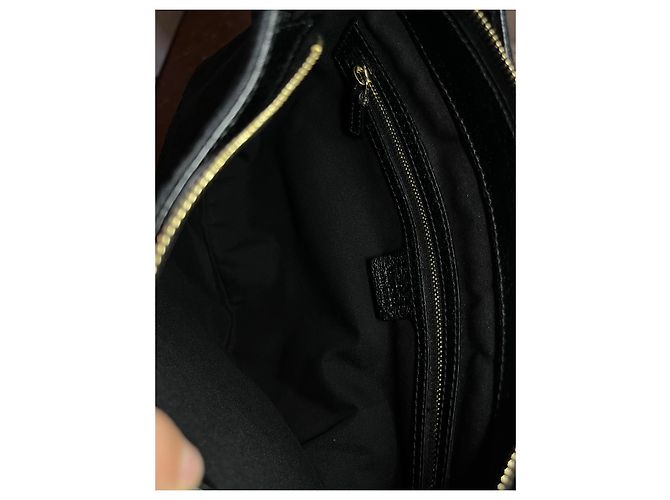 Borsa Monogram Horsebit Gucci Nero D'oro - view 9