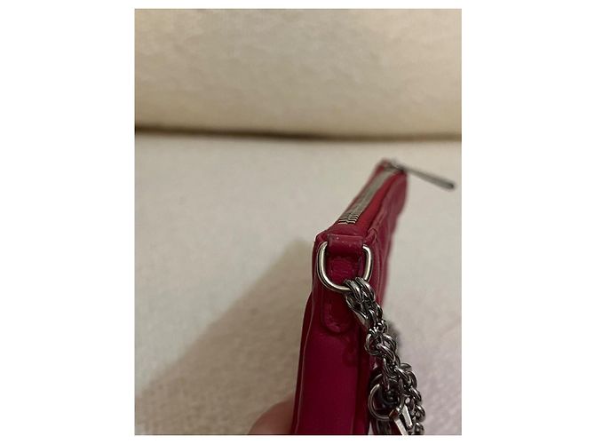 Christian Dior Mini Borsa Pouch Dior Fucsia Pelle Cannage Catena D.I.O.R Fuschia - vista 11