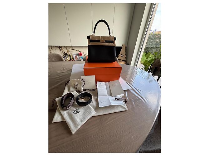 Borsa a mano Hermès Kelly 25 in pelle nera Nero - vista 3