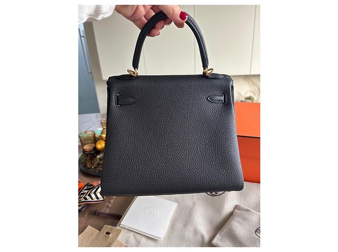 Borsa a mano Hermès Kelly 25 in pelle nera Nero - vista 8