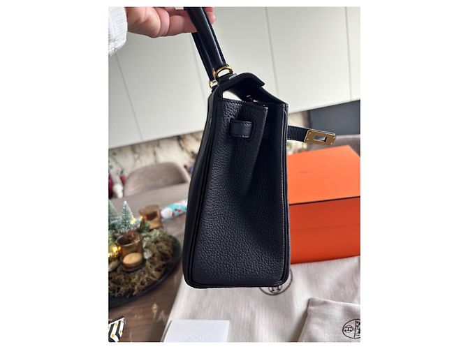 Borsa a mano Hermès Kelly 25 in pelle nera Nero - vista 9