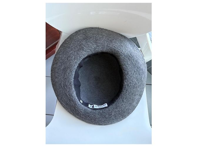 Cappello Lanvin in feltro di lana grigio - vista 3