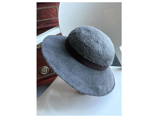 Cappello Lanvin in feltro di lana grigio - vista 6