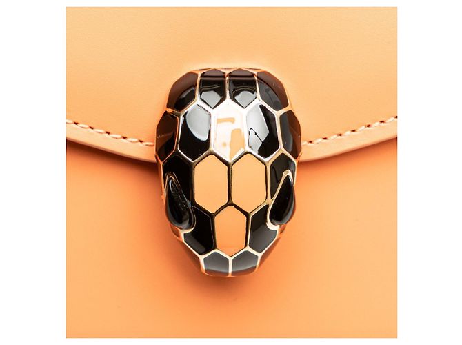 Bulgari Bolsa Bvlgari Serpenti Forever em couro laranja - vista 8