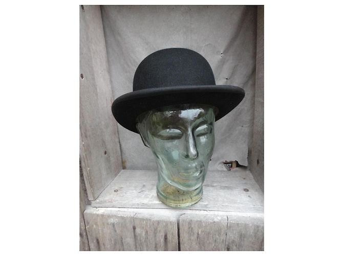 Autre Marque Cappello Bombetta Maison Tirard Nero in Feltro - vista 3