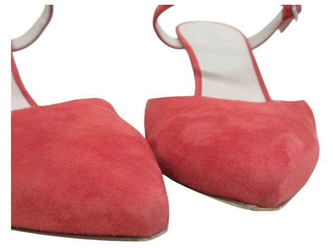 Autre Marque Suede Mule Sandalen FOXEY POPPY Rot - Ansicht 7