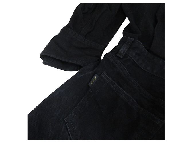 Autre Marque Vestido Mini de Denim Tamu Haikure Negro - vista 8