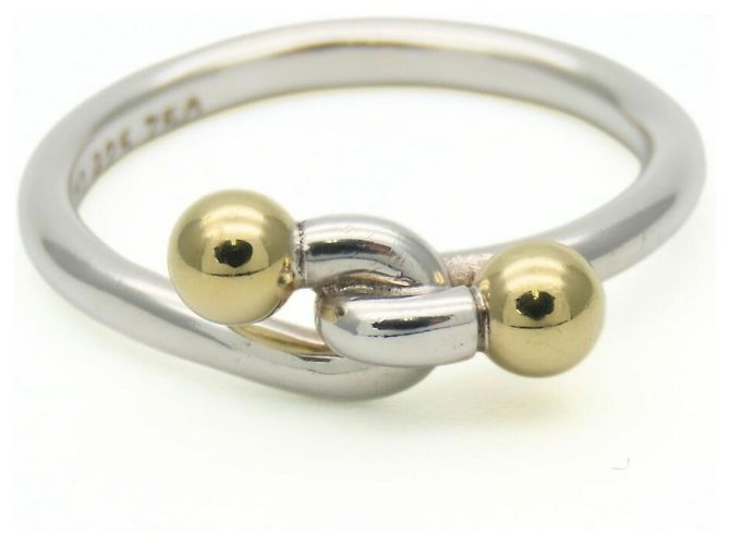 Anello Doppio Occhio Tiffany & Co. in Argento Sterlingo 925 e Oro Giallo 18K D'oro - vista 5