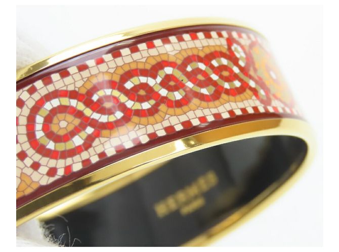 Hermès GM Glaze Armreif Rot Golden - Ansicht 3