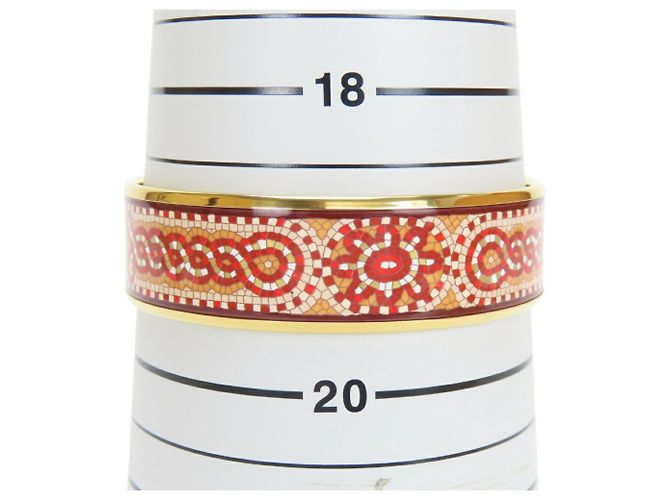 Hermès GM Glaze Armreif Rot Golden - Ansicht 7
