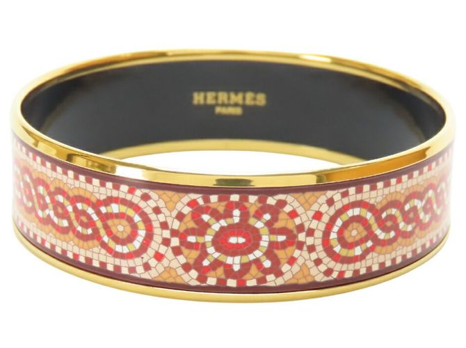 Hermès GM Glaze Armreif Rot Golden - Ansicht 8