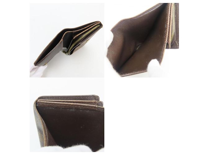 Billetera bi-fold Damier Ebene Louis Vuitton Castaño - vista 10