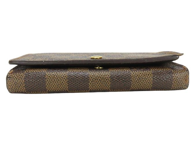 Billetera bi-fold Damier Ebene Louis Vuitton Castaño - vista 3