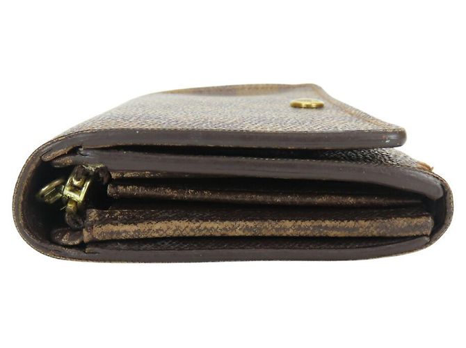 Billetera bi-fold Damier Ebene Louis Vuitton Castaño - vista 4