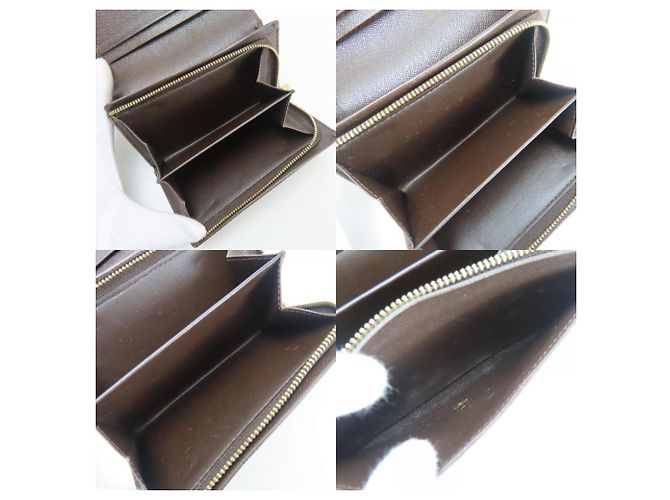 Billetera bi-fold Damier Ebene Louis Vuitton Castaño - vista 9