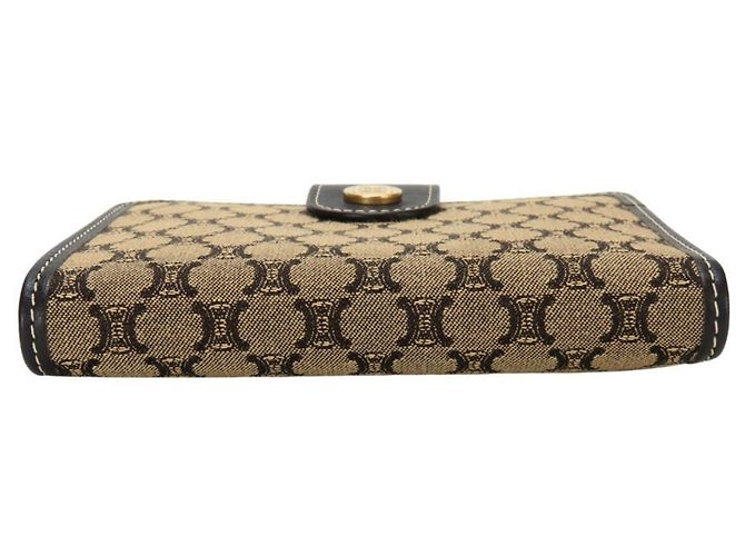 Céline Billetera bi-fold Celine Macadam Beige Marrón oscuro - vista 3