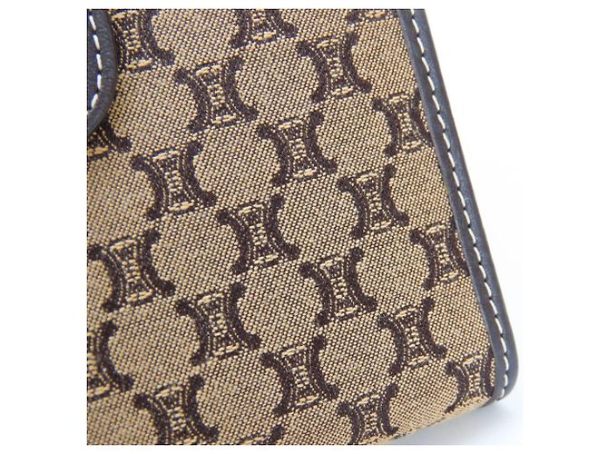 Céline Billetera bi-fold Celine Macadam Beige Marrón oscuro - vista 5