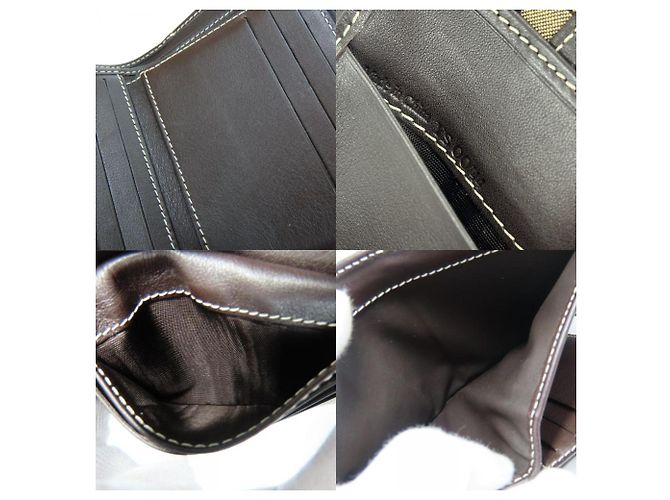 Céline Billetera bi-fold Celine Macadam Beige Marrón oscuro - vista 8