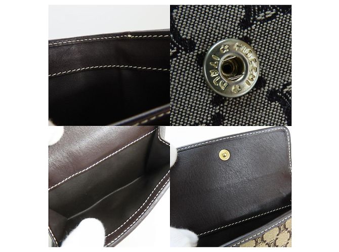Céline Billetera bi-fold Celine Macadam Beige Marrón oscuro - vista 9