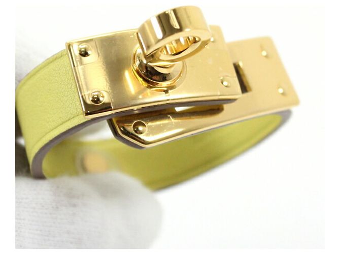 Charm per borsa Hermès Kelly Glove Holder Argento Giallo - vista 6