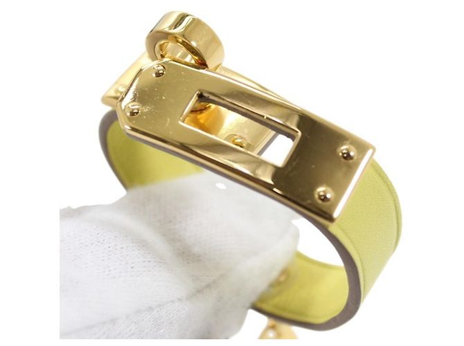 Charm per borsa Hermès Kelly Glove Holder Argento Giallo - vista 7