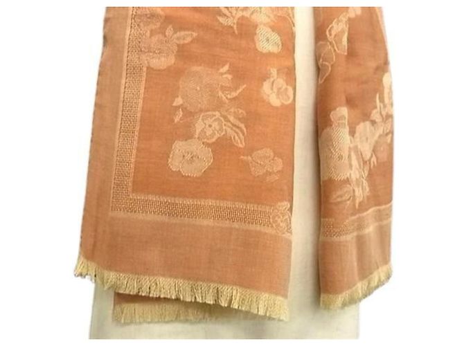 Chal de cachemira, seda y lana naranja Loewe para mujeres - vista 3